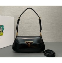 Prada Brushed leather shoulder bag PD1BD345-black