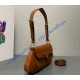 Prada Brushed leather shoulder bag PD1BD345-caramel