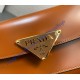 Prada Brushed leather shoulder bag PD1BD345-caramel