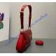 Prada Brushed leather shoulder bag PD1BD345-red