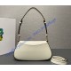 Prada Brushed leather shoulder bag PD1BD345-white