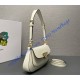 Prada Brushed leather shoulder bag PD1BD345-white