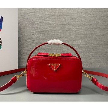 Prada Odette patent leather mini bag PD1BH206-red