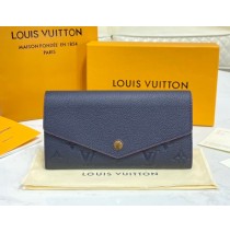 Louis Vuitton Monogram Empreinte Leather Sarah Wallet M61182-navy-blue