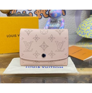 Louis Vuitton Mahina Leather Iris Compact Wallet M62542-pink