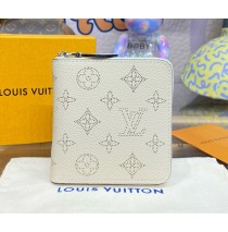 Louis Vuitton Mahina Leather Zippy Compact Wallet M81558-cream