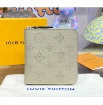 Louis Vuitton Mahina Leather Zippy Compact Wallet M81558-gray