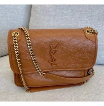 Saint Laurent Medium Niki Chain Bag In Quilted Leather YSL498894-A-brown