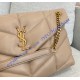 Saint Laurent LOULOU PUFFER Medium bag in quilted lambskin YSL577475A-tan