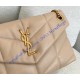 Saint Laurent LOULOU PUFFER Small bag in quilted lambskin YSL577476A-tan