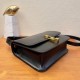 Saint Laurent Carre Ultra Soft Calf Leather Shoulder Bag YSL585060-black