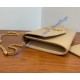 Saint Laurent UPTOWN chain wallet in grain de poudre embossed leather YSL607788-tan
