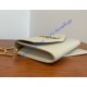 Saint Laurent UPTOWN chain wallet in grain de poudre embossed leather YSL607788-white
