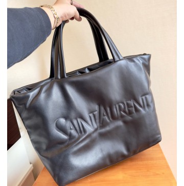 Saint Laurent Tote In Nappa Lambskin YSL756269-black