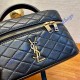 Saint Laurent Gaby Vanity Bag In Lambskin YSL766731-black