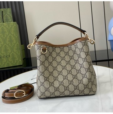 Gucci GG Emblem small bucket bag GU815118-brown