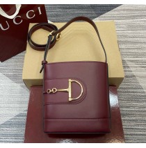 Gucci 73 Small bucket bag GU833665L-wine