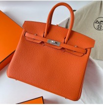 Hermes Birkin 35cm Togo Leather Palladium Hardware H8835W-orange