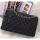 Chanel Small Classic Flap Bag in Black Lambskin with silver hardware