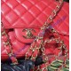 Chanel Jumbo Classic Flap Bag in Red Caviar Leather with golden hardware