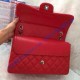 Chanel Jumbo Classic Flap Bag in Red Lambskin with silver hardware