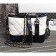 Chanel Gabrielle Small Hobo Bag White Black