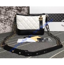 Chanel Gabrielle Small Hobo Bag White Black