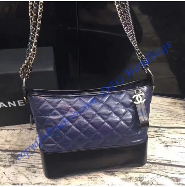 Chanel Gabrielle Hobo Bag Blue Black