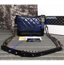 Chanel Gabrielle Small Hobo Bag Blue Black