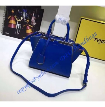 Fendi Mini 3Jours in Royal Blue Leather Handbag