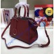 Fendi Mini 3Jours in Wine Red Leather Handbag