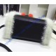 Fendi Mini 3Jours in Black Leather with mink-fur trim