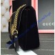 Gucci Medium GG Marmont Black velvet shoulder bag