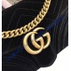 Gucci Small GG Marmont Black velvet shoulder bag