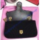 Gucci Small GG Marmont Black velvet shoulder bag