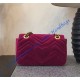 Gucci Mini GG Marmont Rose Red velvet shoulder bag