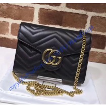 Gucci GG Marmont Black matelasse mini bag