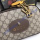 Gucci GG Supreme messenger bag with Brown and Yellow Leather Trim
