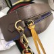 Gucci GG Supreme messenger bag with Brown and Yellow Leather Trim