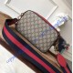 Gucci GG Supreme messenger bag with Red Leather Trim