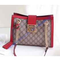 Gucci Padlock small GG shoulder bag Red