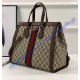 Gucci Ophidia GG medium top handle bag in Supreme Canvas