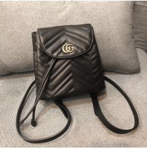 GG Marmont Black matelassé backpack