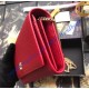 Gucci GG Marmont Leather Chain Wallet Red