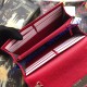 Gucci GG Marmont Leather Chain Wallet Red