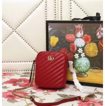 Gucci GG Marmont Mini Shoulder Bag Red