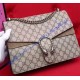 Gucci Dionysus GG Supreme Large Shoulder Bag with Tan Suede Detail
