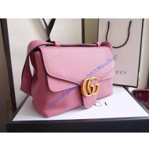 Gucci GG Marmont Leather Shoulder Bag GU401173-pink
