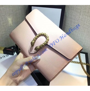 Gucci Dionysus light Pink Leather Mini Chain Bag