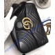 Gucci Medium GG Marmont Matelasse Shoulder Bag Black